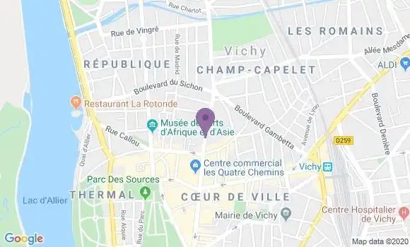 Localisation Banque Postale Agence de Bellerive sur Allier