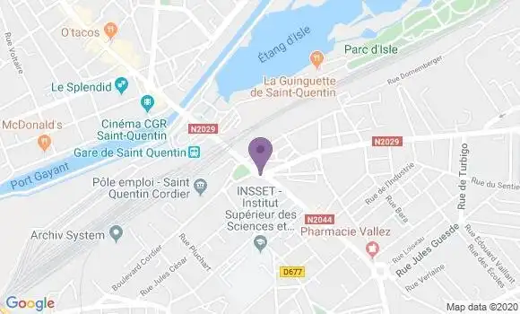Localisation Banque Postale Agence de Saint Quentin Faubourg d