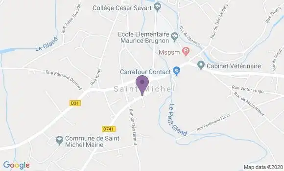 Localisation Banque Postale Agence de Saint Michel