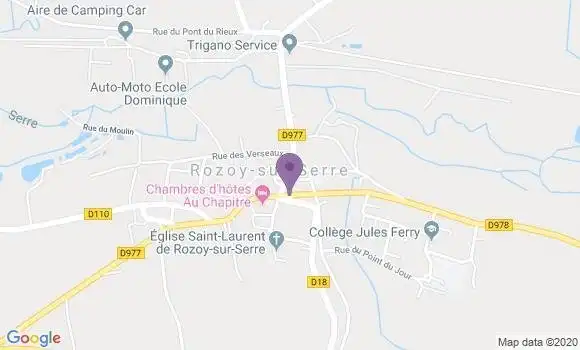 Localisation Banque Postale Agence de Rozoy sur Serre