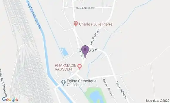 Localisation Banque Postale Agence de Tergnier Quessy Centre
