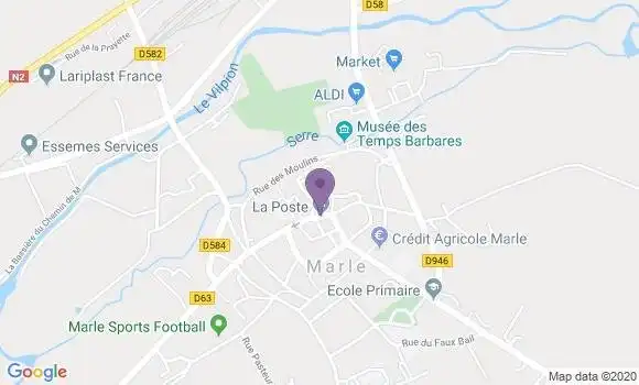 Localisation Banque Postale Agence de Marle