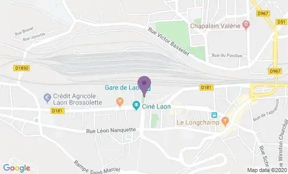 Localisation Banque Postale Agence de Laon