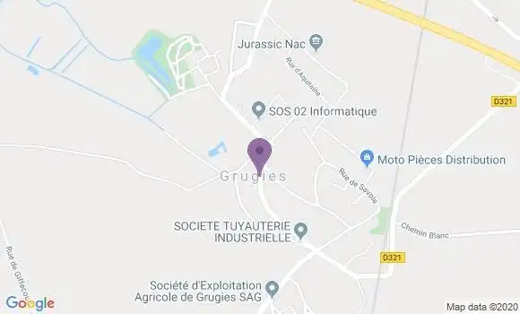 Localisation Banque Postale Agence de Grugies