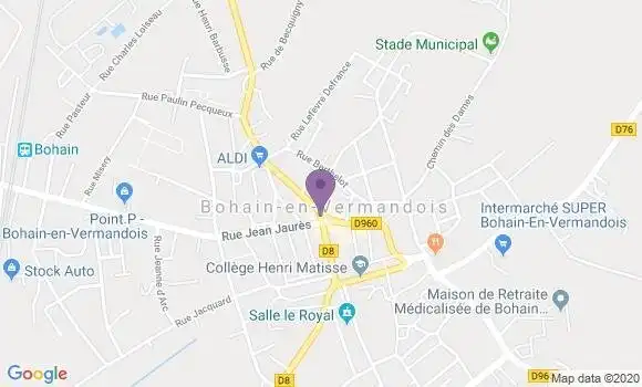 Localisation Banque Postale Agence de Fresnoy le Grand