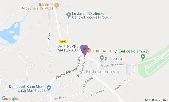 Localisation Banque Postale Agence de Folembray