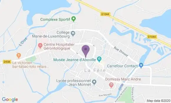 Localisation Banque Postale Agence de La Fère
