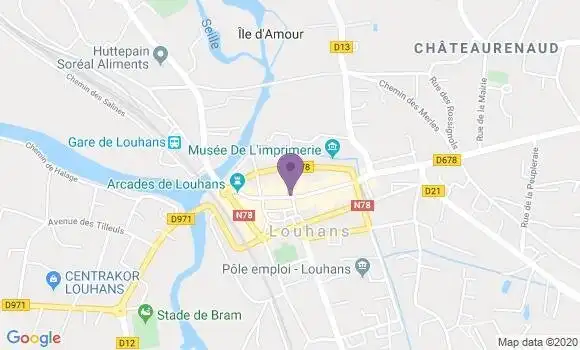 Localisation LCL Agence de Louhans