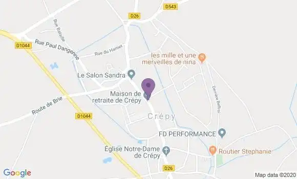 Localisation Banque Postale Agence de Crépy