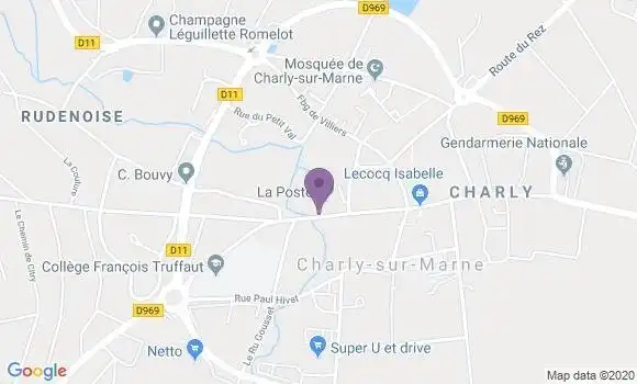 Localisation Banque Postale Agence de Charly