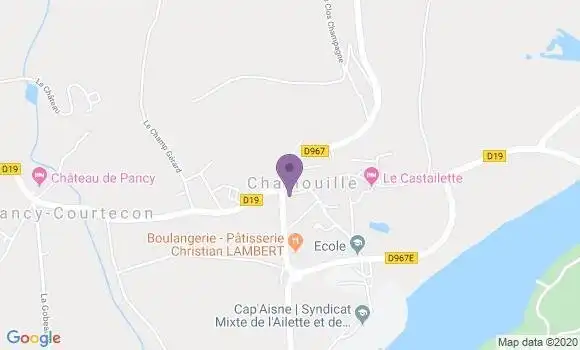 Localisation Banque Postale Agence de Bruyères et Montberault