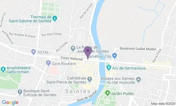 Localisation LCL Agence de Saintes