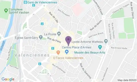 Localisation LCL Agence de Valenciennes Centre