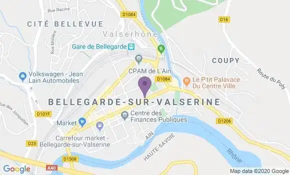 Localisation Banque Postale Agence de Bellegarde sur Valserine Musinens