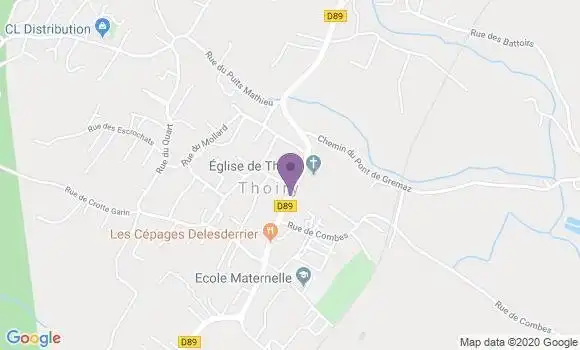 Localisation Banque Postale Agence de Thoiry