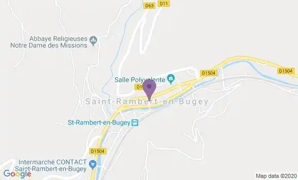 Localisation Banque Postale Agence de Saint Rambert en Bugey