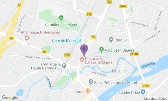 Localisation LCL Agence de Muret