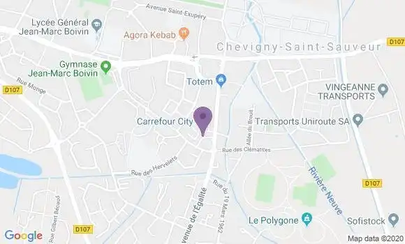 Localisation LCL Agence de Chevigny Saint Sauveur