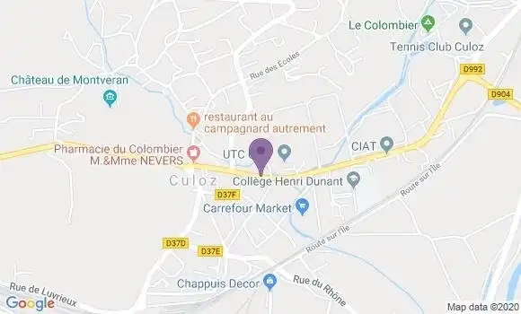 Localisation Banque Postale Agence de Culoz