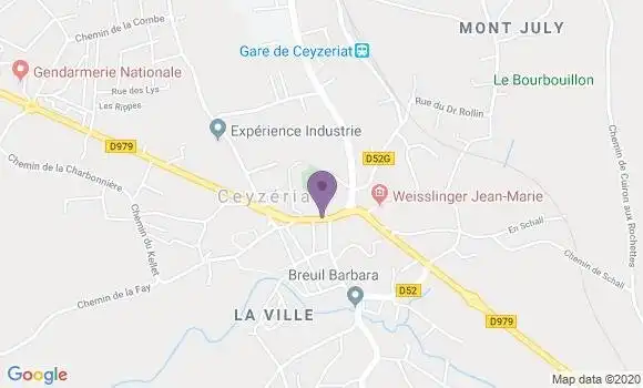 Localisation Banque Postale Agence de Ceyzériat
