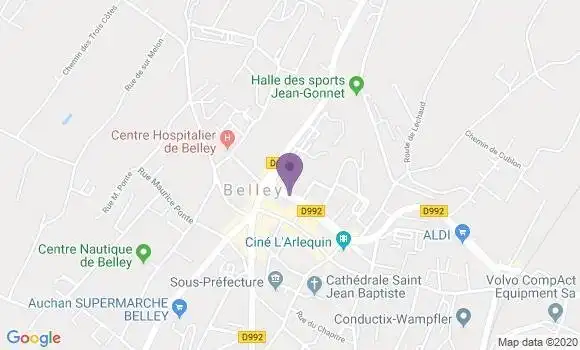 Localisation Banque Postale Agence de Belley