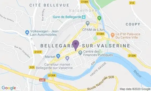 Localisation Banque Postale Agence de Bellegarde sur Valserine