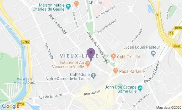 Localisation LCL Agence de Lille Habitat