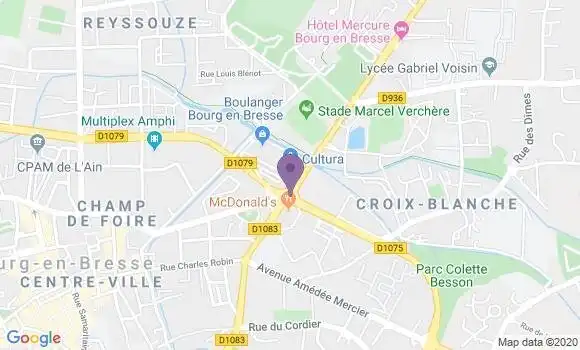 Localisation Crédit Agricole Agence de Péronnas