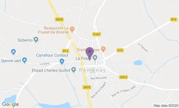 Localisation Crédit Agricole Agence de Romenay