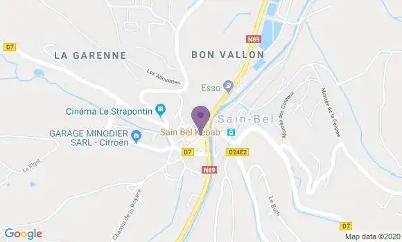 Localisation Crédit Agricole Agence de Sain Bel