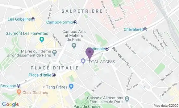 Localisation LCL Agence de Paris Vincent Auriol