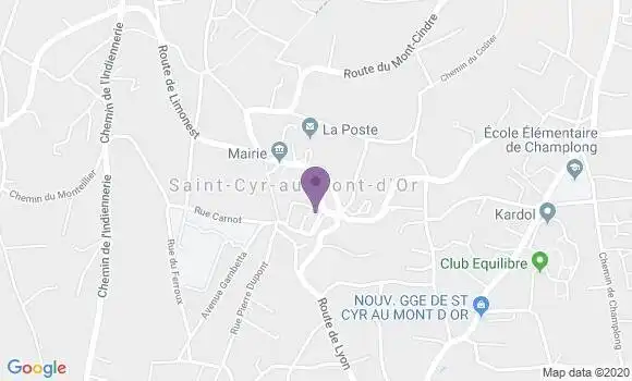 Localisation Crédit Agricole Agence de Saint Cyr au Mont d