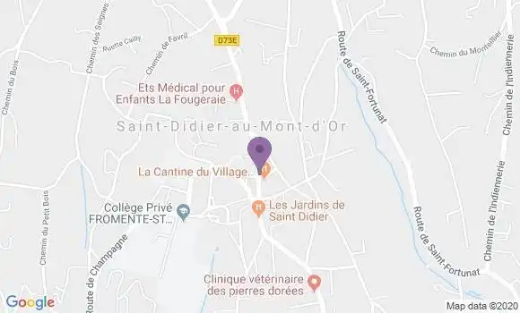 Localisation Crédit Agricole Agence de Saint Didier au Mont d