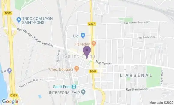 Localisation Crédit Agricole Agence de Saint Fons