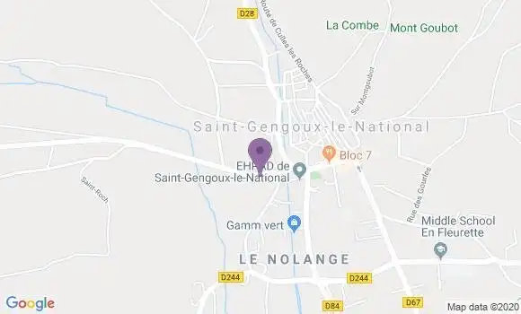 Localisation Crédit Agricole Agence de Saint Gengoux le National