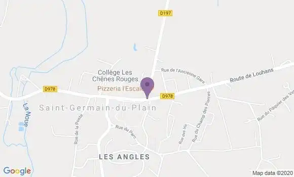 Localisation Crédit Agricole Agence de Saint Germain du Plain