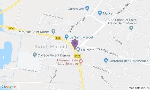 Localisation Crédit Agricole Agence de Saint Marcel
