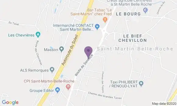 Localisation Crédit Agricole Agence de Saint Martin Belle Roche