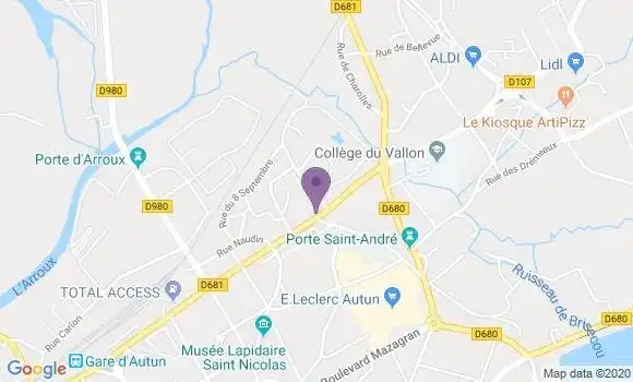 Localisation Crédit Agricole Agence de Saint Pantaléon