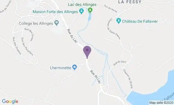 Localisation Crédit Agricole Agence de Saint Quentin Fallavier