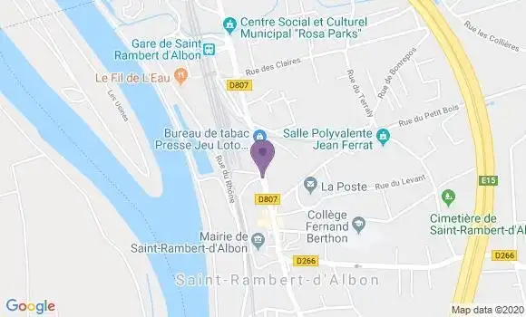 Localisation Crédit Agricole Agence de Saint Rambert d