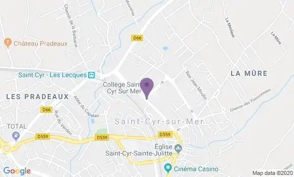 Localisation LCL Agence de Saint Cyr sur Mer