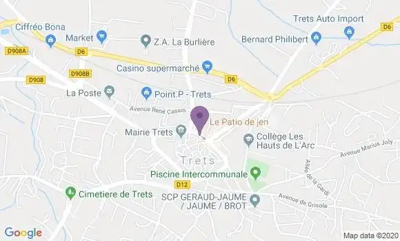 Localisation Société Générale Agence de Trets