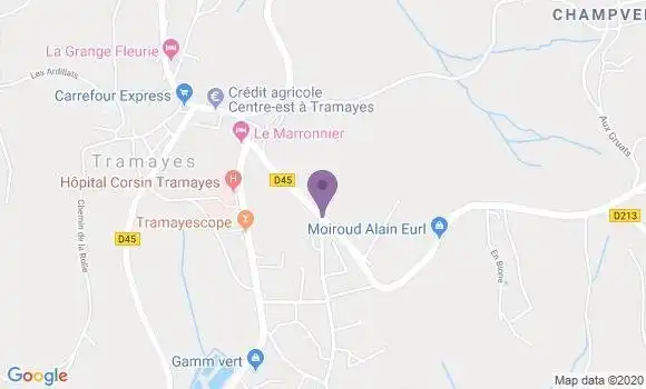 Localisation Crédit Agricole Agence de Tramayes
