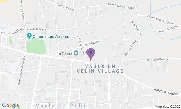 Localisation Crédit Agricole Agence de Vaulx en Velin