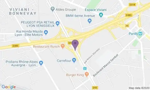 Localisation Crédit Agricole Agence de Vénissieux Joliot Curie