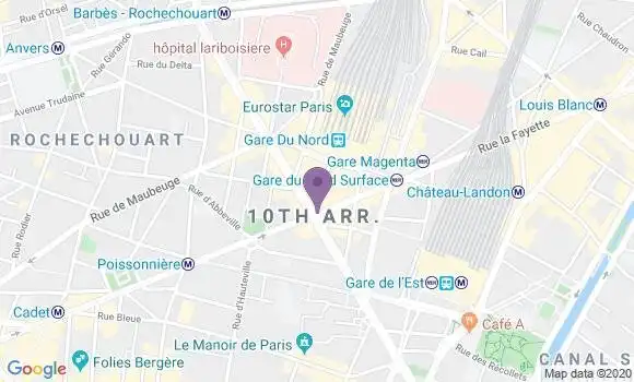 Localisation LCL Agence de Paris la Fayette