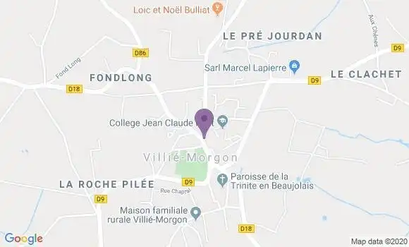 Localisation Crédit Agricole Agence de Villié Morgon