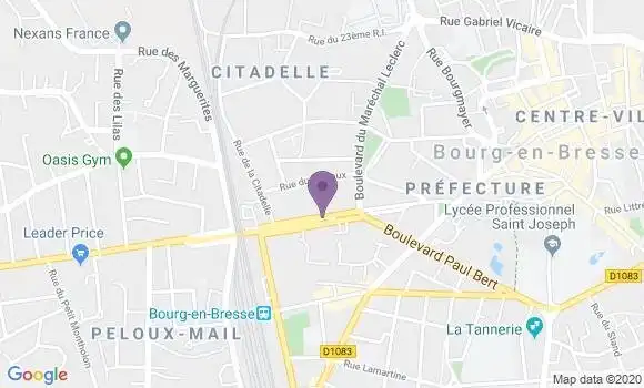 Localisation Crédit Agricole Agence de Viriat
