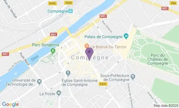 Localisation LCL Agence de Compiègne